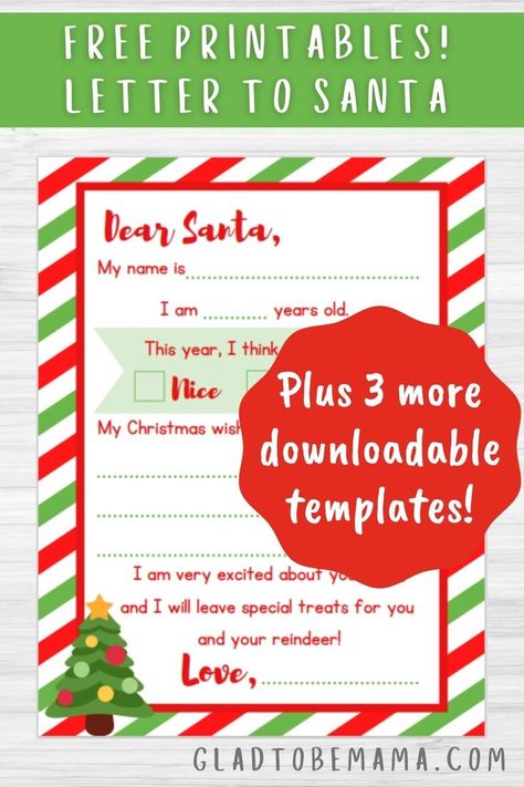 One of the most fun Christmas traditions for your kids is writing a letter to Santa. These 'letter to Santa' templates and free printables make it easier than ever! Your kids can choose their favorite from four fun templates. #christmastraditions #lettertosanta #lettertosantatemplate #christmasideas #parentingtips Fun Christmas Traditions, Letter To Santa Template, Fun Templates, A Letter To Santa, Santa Writing, Santa Template, Writing A Letter, Santa Letter Template, Printable Downloads