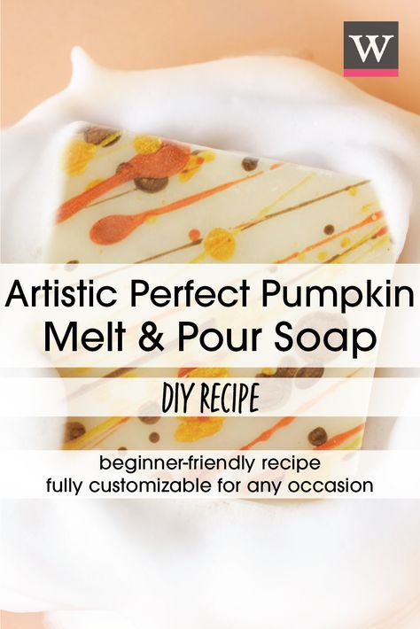 This autumn-colored soap is a work of modern art, splashing orange, yellow, and brown over the soap. The Perfect Pumpkin fragrance will put you in the mood for some pumpkin pie! Autumn Soap Ideas, Fall Melt And Pour Soap Ideas, Craft Nights, Mp Soap, Pumpkin Soap, Homemade Spa, Fall Soaps, Melt And Pour Soap, How To Make Pumpkin