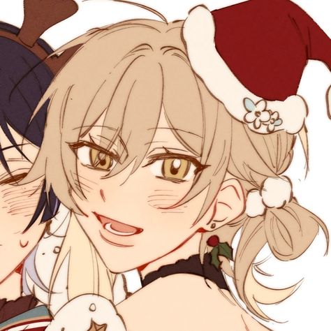 @majunjuu on twt Christmas Matching Pfps Genshin, Scara Lumine Matching Pfp, Scaramouche X Lumine Matching Icons, Scaramouche Christmas Pfp, Genshin Christmas Pfp Matching, Lumine Christmas, Scaramouche Christmas, Scaralumi Matching Pfp, Lumine Banner