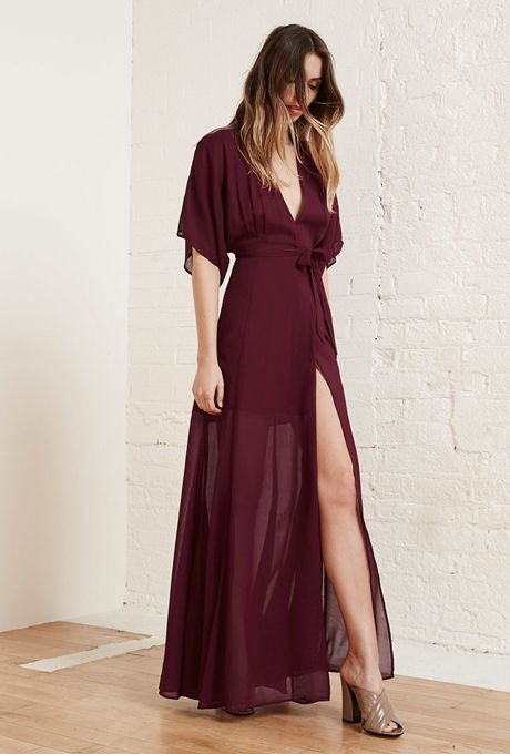 Brides.com: . "Winslow" wrap-dress, $268, Reformation Burgundy Summer Dress, Latest Bridesmaid Dresses, Burgundy Gown, Wedding Burgundy, Burgundy Bridesmaid, Next Dresses, Hair Bridesmaid, Burgundy Bridesmaid Dresses, Burgundy Hair