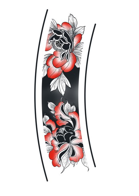 Japanese Band Tattoo, Japanese Arm Band Tattoos For Men, Floral Arm Band Tattoo, Flower Band Tattoo, Tattoo Armband, Band Tattoos For Men, Cuff Tattoo, Dragon Tattoo Art, Band Tattoos