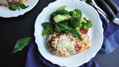 Easy Baked Chicken Parmesan (No Breading) Recipe - Food.com Baked Chicken Parmesan No Breading, Chicken Parmesan No Breading, Healthy Chicken Parmesan Recipe, Easy Baked Chicken Parmesan, Sunday Meals, Baked Breaded Chicken, Chicken Parmesan Recipe Easy, Healthy Chicken Parmesan, Chicken Parmesan Recipe