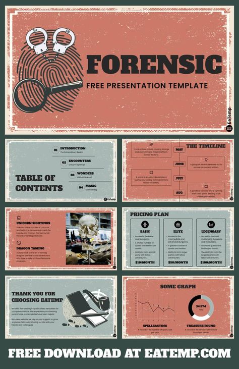 Forensic 13 Career Presentation, Forensic Illustration, Power Piont, Posters On Forensic Science, Criminology Powerpoint Template, Ppt Template For Research Defense, Forensic Investigator, Ppt Ideas, Ppt Template Design