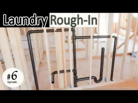 (698) Plumbing Rough In – Laundry Plumbing (EP6) - The Building Expert 2022 - YouTube Laundry Plumbing, Laundry Room Plumbing, Plumbing Rough In, Three Piece, The Building, Laundry Room, Plumbing, House Plans, It Works