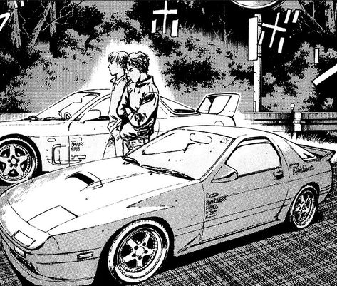 Initial D Manga, Alita Battle Angel Manga, Initial D Car, Vintage Mountain Bike, Slam Dunk Manga, Jdm Wallpaper, Cool Car Drawings, Black And White Sketches, Car Artwork