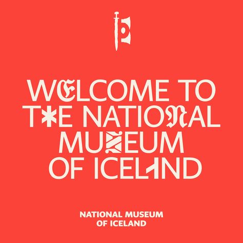 Identity for one of the most prominent institutions in Iceland, The National Museum of Iceland. It was a pleasure to work with the visionaries at the museum in crafting a forward looking identity with its roots firmly planted in the national heritage. Made with Albert Muñoz at Jónsson & Le’Macks. Motion by Gabriel Bachmann. Photography by Axel Sig. Environmental photography Gunnar Sverrisson. Museum Branding, Entertainment Logo, Restaurant Logo, Identity Design Logo, Environmental Design, Typography Letters, Font Design, Identity Logo, Behance Net