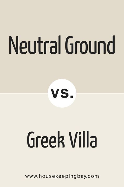 Neutral Ground SW 7568  vs SW 7551 Greek Villa Creamy Vs Greek Villa, Accessible Beige And Greek Villa, Greek Villa Vs Alabaster, Sw Neutral Ground, Sw Greek Villa, Sherman Williams Paint, Greek Villa Sherwin Williams, Sherman Williams, Greek Villa