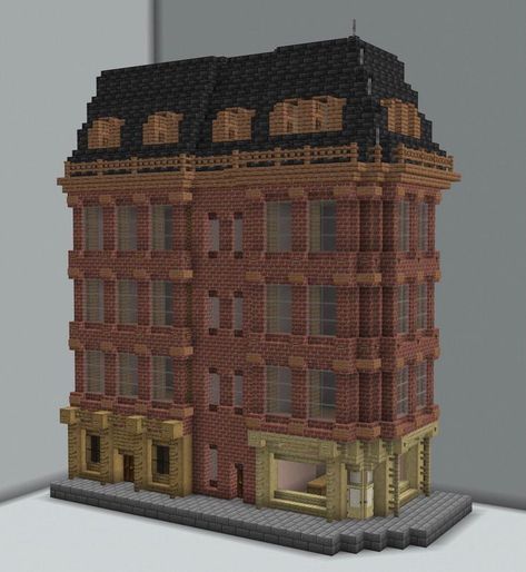 London Minecraft, Minecraft Victorian City, Minecraft Industrial House, Minecraft Skyscraper Ideas, Minecraft Victorian, Minecraft Warehouse, Minecraft City Ideas, Minecraft Brick, Minecraft Skyscraper