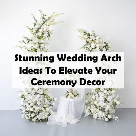 Discover breathtaking wedding arch ideas that will transform your ceremony decor into a romantic paradise. From lush floral arrangements to elegant draping, these stunning designs will create a memorable backdrop for your special day. Whether you're planning a rustic outdoor wedding or a chic indoor celebration, our curated collection of wedding arch inspiration will help you find the perfect style to elevate your ceremony and impress your guests. Wedding Arch Ideas Indoor, Indoor Wedding Arch, Wedding Ceremony Decorations Indoor, Wedding Arch Ideas, Arch Inspiration, Arch Ideas, Rustic Outdoor Wedding, Breathtaking Wedding, Ceremony Decor