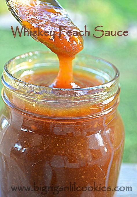 Big Rigs 'n Lil' Cookies: Whiskey Peach Sauce Cupcake Fillings, Peach Whiskey, Whiskey Sauce, Peach Sauce, Whiskey Recipes, Bourbon Sauce, Peach Recipes, Homemade Mixes, Marinade Sauce