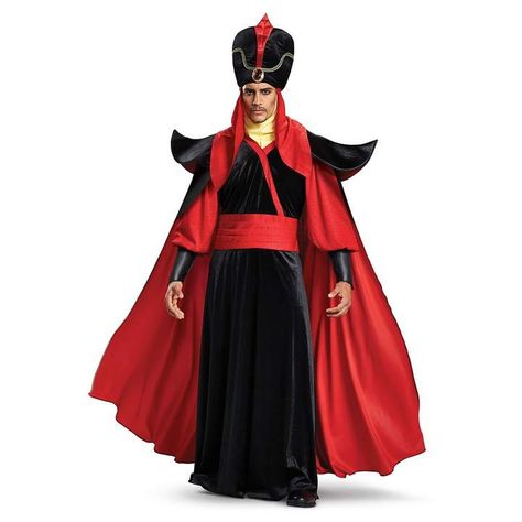 Disney Jafar Deluxe Costume for Adults by Disguise Aladdin Halloween costume. #afflink #halloween #halloweencostumes Jafar Costume, Disney Villain Costumes, Adult Disney Costumes, Aladdin Costume, Disney Characters Costumes, Costume Disney, Villain Costumes, Disney Aladdin, Disney Costumes