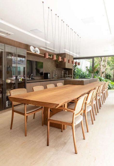 Dinning Room Table Pendant Lights & Chandeliers, Modern Kitchen Design Grey, Modern Kitchen Design Luxury 2023, Area Gourmet, Kitchen Island Table, Modern Kitchen Design Open Concept, Kitchen Decor Modern, Kitchen Island Design, Luxury Kitchen Design