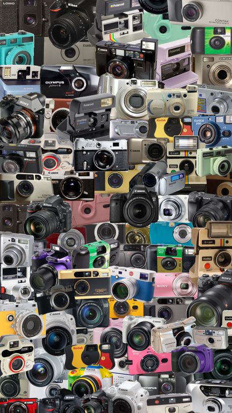 #wallpapers #collage #cameras #camera #vibes #picture #wallpaper Camera Aesthetic Wallpaper, Shuffles Wallpapers, Camera Collage, Camera Vibes, Wallpapers Collage, Georgia O'keefe Art, Camera Wallpaper, Georgia Okeefe, Camera Store