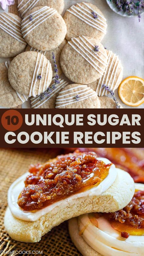 Unusual Cookie Flavors, Interesting Cookies Recipes, Weird Desserts Recipes, Elegant Cookies Recipes, Andies Candies Cookies, Unique Cookie Flavor Combinations, Sugar Cookie Sandwich Cookies, Sugar Cookie Variations, Sugar Cookie Flavor Ideas