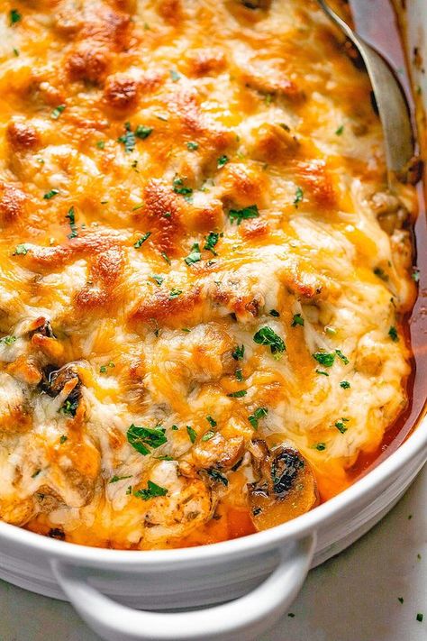 20 Casserole Recipes For Dinner You Gotta Try Chicken And Mushroom Recipes, Ground Chicken Casserole, Recipes Mushrooms, Chicken And Vegetable Casserole, Chicken Breast Casserole Recipes, Chicken Breast Casserole, Chicken Mushroom Casserole, Popular Casseroles, Chicken Casserole Recipes