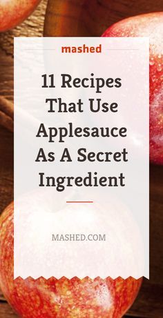 11 Recipes that use applesauce as a secret ingredient Canned Applesauce, Recipe Using Apples, Apple Puree, Canning Food Preservation, Apple Sauce Recipes, Garden Recipes, Secret Ingredient, Preserving Food, Canning Recipes