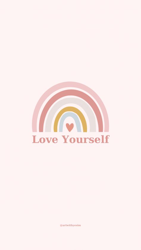 Asthetic Pics Pastel, Loveyourself Quotes Aesthetic, Pastel Asthetics Photos, Ipad Wallpaper Aesthetic Pastel, Aesthetic Pastel Poster, Rainbow Aesthetic Quotes, Zimmer Aesthetic, Cafe Pics, Pastel Cafe