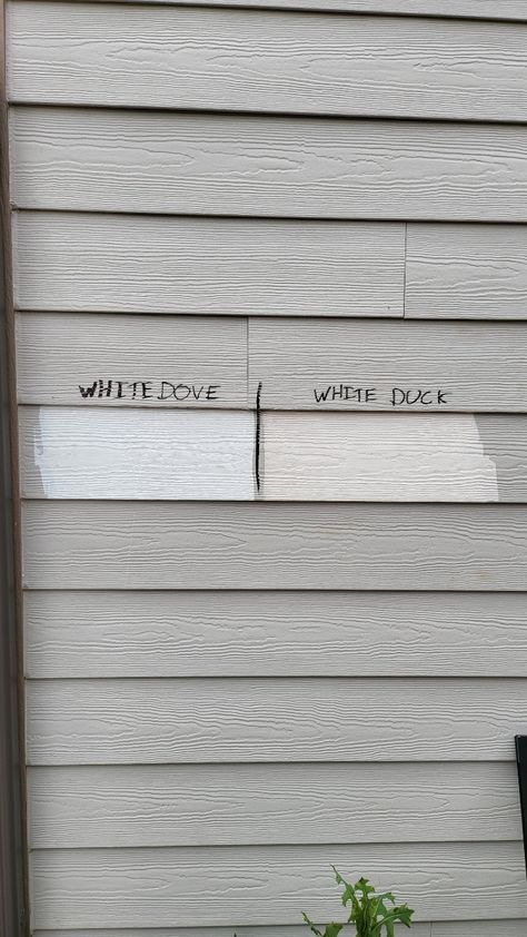 Choosing the Best White Paint for Your Exterior - BLOOM AND BABE White Duck Exterior, Brown Roof, Best White Paint, Exterior Paint Color, White Paint Colors, Simply White, Painted Brick, Warm Undertone, White Doves