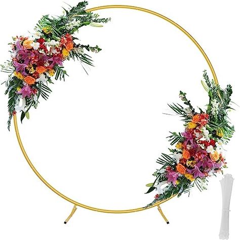 Metal Circle Frame, Metal Arch, Gold Arch, Bridal Shower Arch Circle Balloon Arch, Balloon Arch Stand, Balloon Arch Frame, Balloon Frame, Floral Balloons, Round Backdrop, Balloon Flowers, Backdrop Stand, Wedding Frames