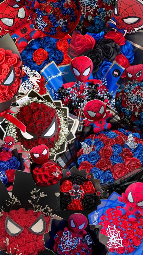 Thanksgiving Iphone Wallpaper, Forever Flower Bouquets, Man Bouquet, Spiderman Outfit, Spiderman Gifts, Flowers For Men, Spiderman Theme, Spaider Man, Deadpool And Spiderman