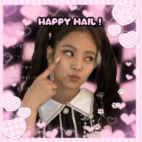 dm to order Jennie Mail Sticker, Happy Mail Stickers, Mail Stickers, Love Mail, Happy Mail, Kpop Girls