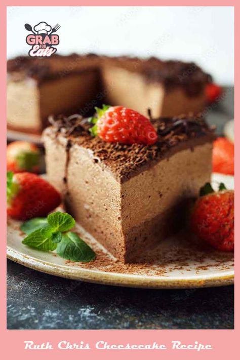 Ruth Chris Cheesecake Recipe, Chocolate Mousse Cheesecake, The Best Cake Recipes, Steakhouse Recipes, Chocolate Mousse Cake Recipe, Ruths Chris Steakhouse, Mousse Cake Recipe, Ruth Chris, Ice Cream Cakes