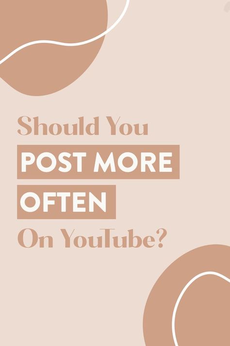 A peach Pinterest-style graphic with text that reads: Should you post more often on Youtube? A guide by It's Modern Millie. Content For Youtube, Youtube Questions, Grow On Youtube, Posting Schedule, Youtube Youtube, Mind Body And Soul, Body And Soul, Marketing Plan, How To Grow