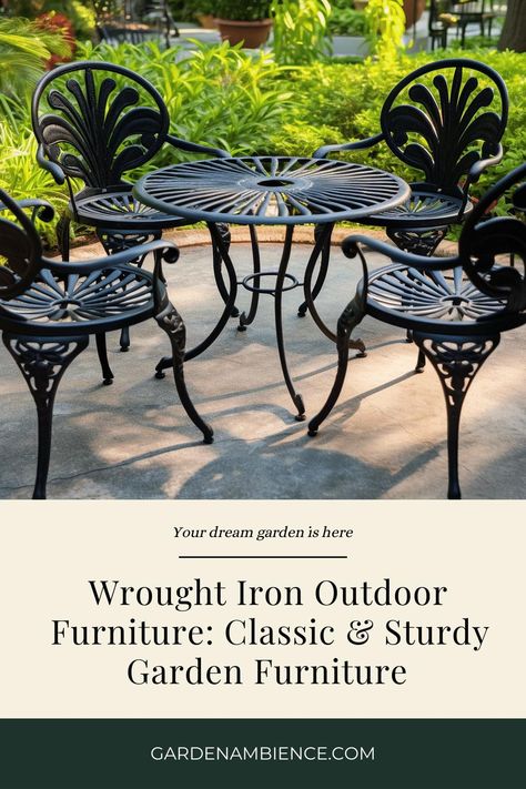 Explore our range of classic wrought iron outdoor furniture. Offering robust strength and intricate designs, wrought iron is a timeless choice for any garden. Resin Outdoor Furniture, Wrought Iron Outdoor Furniture, Polywood Outdoor Furniture, Iron Outdoor Furniture, Wrought Iron Bench, Aluminium Outdoor Furniture, Wrought Iron Furniture, Iron Bench, Furniture Classic