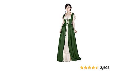 Amazon.com: Reminisce Boho Set Renaissance Madrigal Medieval Irish Costume Chemise and Over Dress : Clothing, Shoes & Jewelry Irish Costume, Irish Costumes, Ren Faire Outfits, Irish Dress, Red Riding Hood Costume, Frozen Costume, Chemise Dress, Under Dress, Halloween Dress