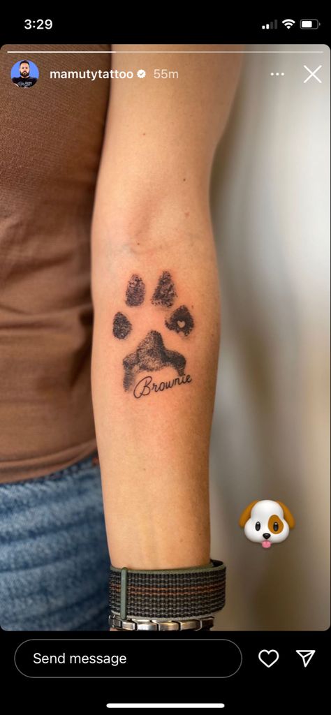 Double Paw Print Tattoo, Dog Tattoo Ideas Memorial Paw Prints, Roseary Tattoo, Pepper Tattoo, Dog Pawprint Tattoo, Pet Memorial Tattoo, Dog Paw Tattoo, Cross Tattoos For Women, Ribcage Tattoo