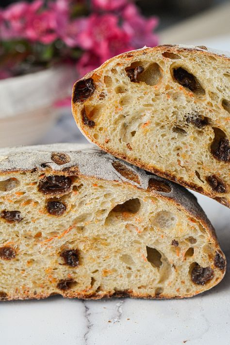 Carrot Cake Sourdough Bread, Turkey Shaped Bread, Cheddar Sourdough Bread, Raisin Sourdough Bread, Carrot Cake Bread, Baking Studio, Shaped Bread, Sourdough Bread Starter, Knead Bread