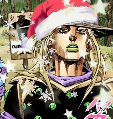 Jojo Christmas Pfp, Jjba Christmas Pfp, Jojo Bizarro, Jojo Icons, Lovely Complex, Anime Christmas, Jojo Parts, Ball Run, Jojo's Bizarre Adventure Anime