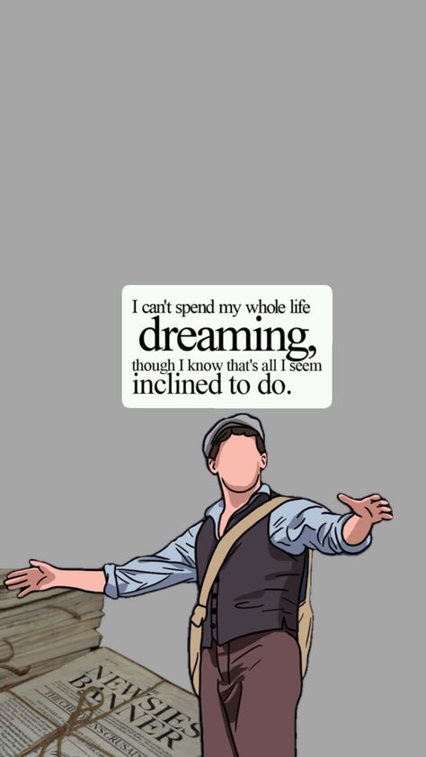 #newsies #newsiesbroadway #broadway #westend #musical Newsies Wallpaper, Broadway Quotes, Disney Lyrics, Musical Wallpaper, Memory Words, Musical Plays, Theatre Nerds, Musical Art, Newsies