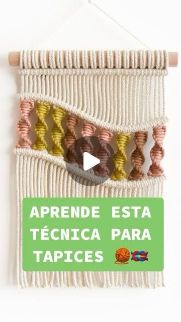 Manualidades con Macrame 🪡 on Instagram: "✨INOVA EL DISEÑO DE TUS TAPICES EN MACRAMÉ 🧶 . . . #macrame #manualidades  #manualidadesfaciles  #macramelove  #amoelmacramé  #artesanal" Diy Boho Decor, Strung Beads, Macrame Wall Art, Macrame Patterns Tutorials, Macrame Patterns, Macrame Diy, Macrame Wall, Macrame, Mural