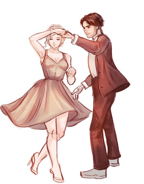 Mr. & Mrs. Shimada Genji And Mercy, Couple Dancing Drawing, Dancing Poses Drawing, Sketchbook Pages Inspiration, Angela Ziegler, Dancing Drawing, Dancing Poses, Honey Farm, Piskel Art