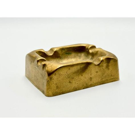 Mid-Century Modern Ashtray in Brass, Germany, 1960s, in Very Good conditions.  Designed 1960 to 1969 Modern Ashtray, Tabletop Design, Pinterest Room, Table Top Design, Modern Country, Ashtrays, Century Modern, Shop House, Mid-century Modern