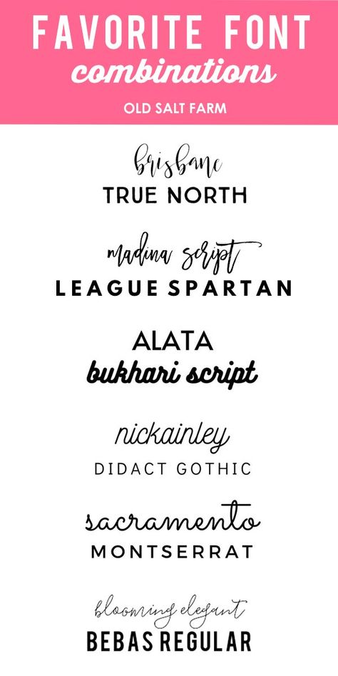 Favorite Font Combinations | Scripted + Plain | Old Salt Farm Best Font Combinations, Farm Fonts, Free Calligraphy Fonts, Holiday Fonts, Font Combo, Font Combos, Pretty Fonts, Cricut Tips, Simple Designs To Draw