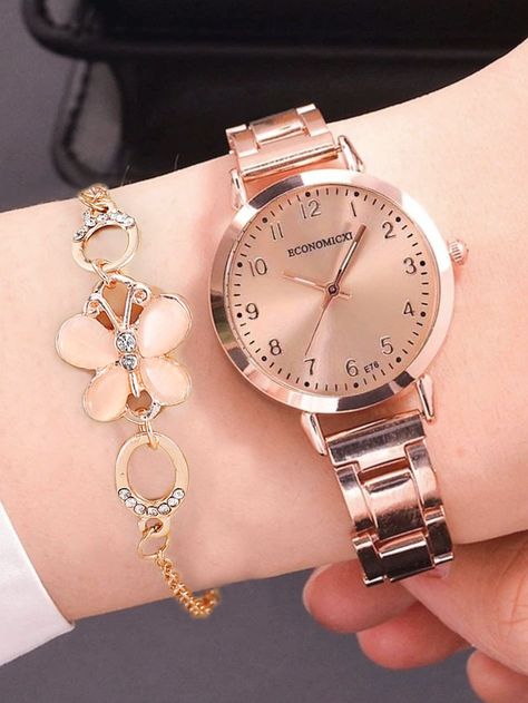 Collar    Watch Set Embellished   Women's Watches Trendy Watches Women, Classy Womens Watches, Trendy Watches Women Fashion, Elegant Watches Women, Cartier Watches Women, Watches Women Simple, Brand Watches Women, Pretty Watches, Casio Vintage