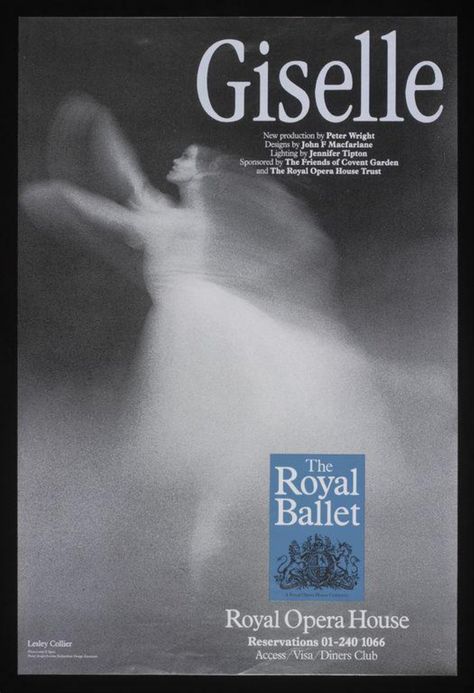 Poster | Spatt, Leslie E. | V&A Explore The Collections Ballet Dorm Room, Giselle Ballet Poster, Ballet Poster Aesthetic, Ballet Poster Design, Ballet Asthetic, Dancer Core, Giselle Moodboard, Giselle Ballet, Opera Poster