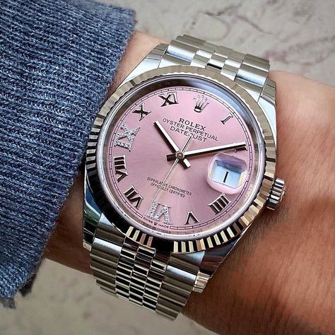 Rolex Pink, Rolex Boutique, Rolex Date, Pink Set, Rolex Datejust, Rolex Watches, Rolex, Vision Board, Diamonds