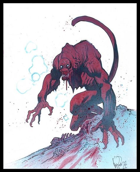 B.P.R.D. Were-Jaguar by James Harren Comic Art James Harren, Bat Sketch, Werewolf Art, Dark Horse Comics, Mythical Creatures Art, Art Gallery Room, Gallery Room, Art And Illustration, Monster Art