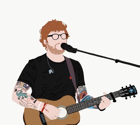 Ed Sheeran Fan Art, Ed Sheeran Illustration, Ed Sheeran Drawing, Ed Sheeran Art, Rock In Rio, Cute Couple Drawings, Arts Ed, Outline Art, Mini Drawings