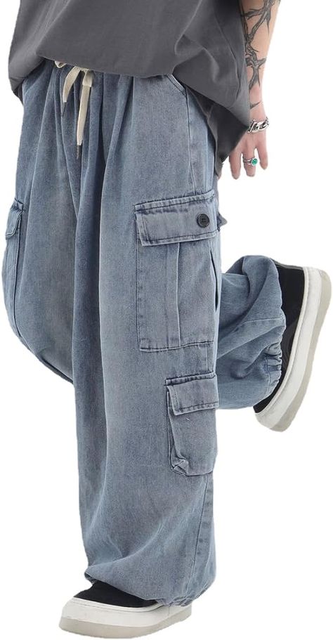 Grunge Emo Pants Y2K Baggy Jeans Fairycore Clothing Acubi Fashion Denim Cargo Sweatpant for Women Alt Goth Clothes Emo Pants, Fairycore Clothing, Grunge Pants, Acubi Fashion, Y2k Baggy Jeans, Goth Clothes, Grunge Baggy, Pants Y2k, Denim Cargo Pants