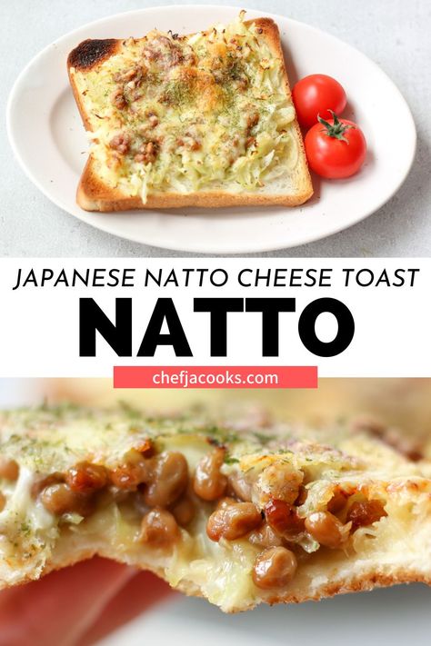 Just place natto, cheese, and stir-fried cabbage on a piece of bread, and toast it! This natto cheese toast is easy and full of umami and flavor!#natto#nattotoast#nattocheese#nattorecipe#japaneserecipe Natto Recipe Dishes, Natto Recipe, Pork Bowl Recipe, Kabocha Squash Recipe, Healthy Japanese Recipes, Japanese Vegan, Easy Japanese Recipes, Protein Packed Meals, Italian Pasta Dishes