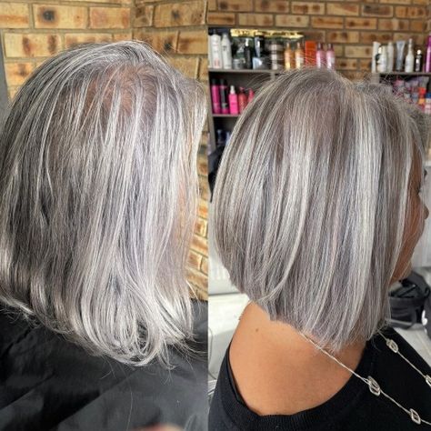 Grey Hair Lob, Mushroom Bob, Trending In 2023, Haircut Gray Hair, Grey Bob Hairstyles, Gray Hair Styles, Grey Hair Over 50, Salt And Pepper Hair, Grey Hair Inspiration