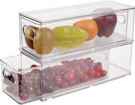 Freezer Cabinet, Kitchen Pantry Organization, Stacking Bins, Refrigerator Organizer, Fridge Drawers, Pantry Storage Containers, Dishwasher Pods, Organizer Bins, Fridge Shelves