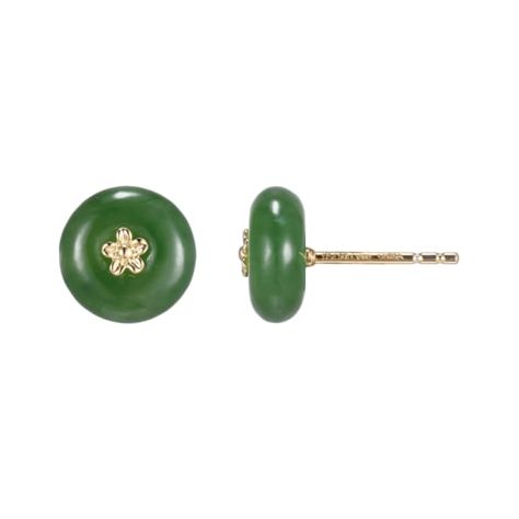 Carved Nephrite Jade Beads are punctuated with carved floral detailing in these adorable button style stud earrings. Carved Jade, Floral Centerpiece, Nephrite Jade, Button Style, Button Earrings, Jade Carving, Jade Stone, Jade Beads, Floral Centerpieces