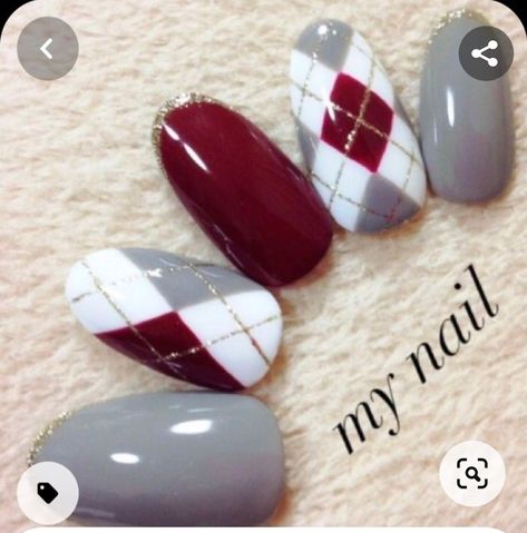 Argyle Nails, Plaid Nail Designs, Christmas Nail Design, Pink Nail Art Designs, Kutek Disney, Nail Art Techniques, Plaid Nails, Pink Nail Art, Nail Art Designs Videos