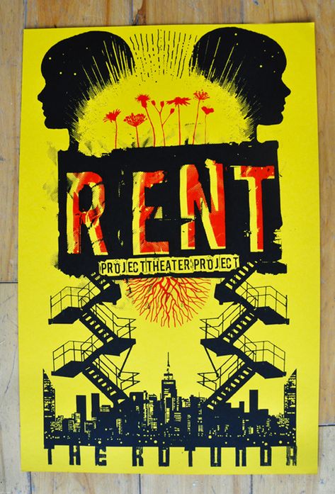 Rent Musical Poster, Rent Poster, Rent Musical, Vintage Reference, Theatre School, Broadway Nyc, Reference Board, Theatre Poster, Portfolio Inspiration