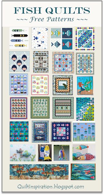 Quilt Inspiration: 2020 Patchwork Fish Pattern, Fish Quilts For Men, Fish Block Quilt Pattern, Sea Quilt Patterns, Fish Quilt Patterns Free, Fish Quilts Ideas, Fishing Quilts Ideas, Fishing Quilt Patterns, Fish Quilt Patterns